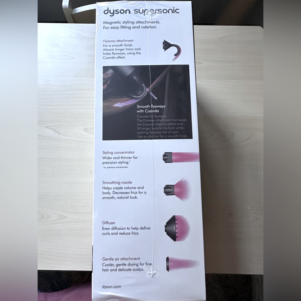Dyson Supersonic Hair Dryer in Iron/Fuchsia New In Box - Picture 5 of 6